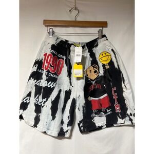 Chinatown Market Smiley Bear‎ Basketball Tie Dye Shorts Men's L Grey